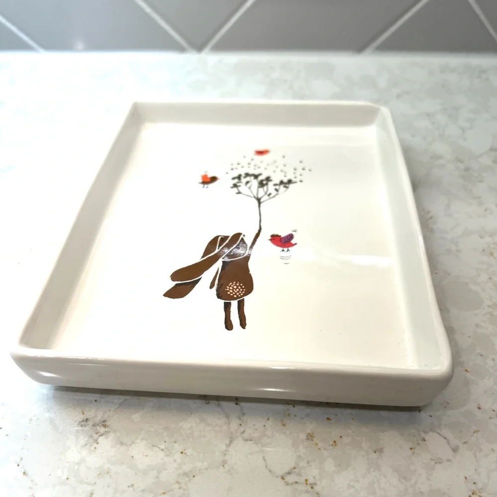 Happy Little Spring By Magenta Tricker Dish Easter Bunny Basket Gift Valentines